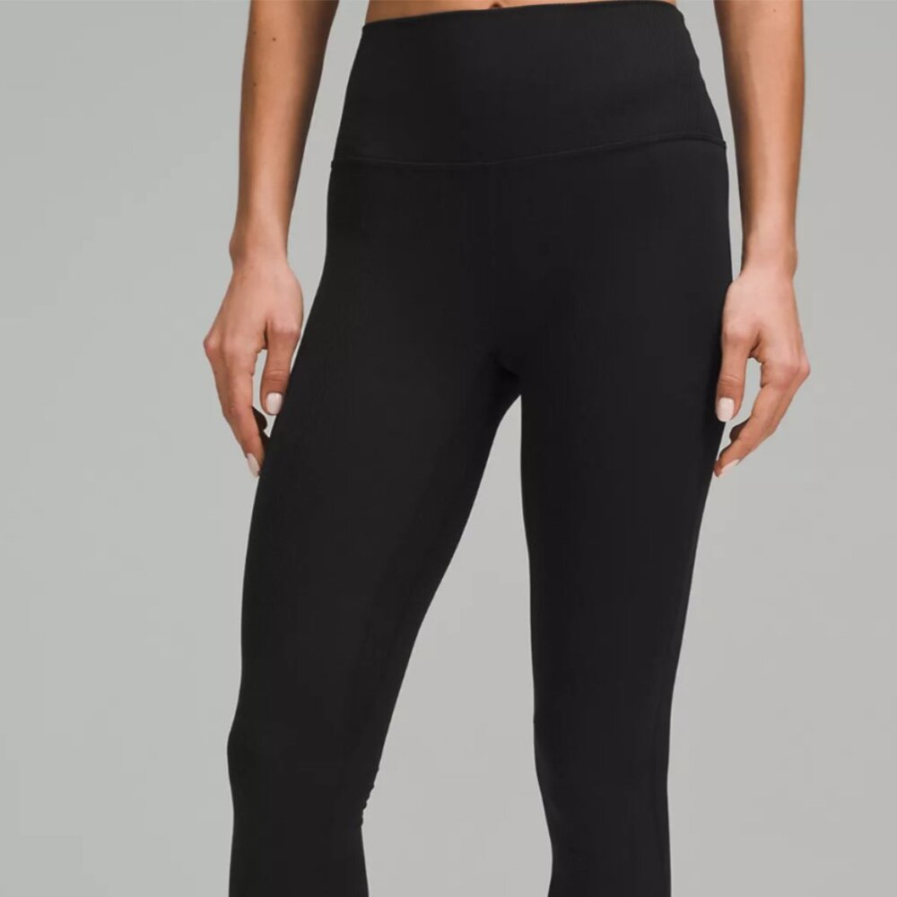 NWOT lululemon Align™ Ribbed Mini-Flare Pant Extra Short - Size 12 - Black